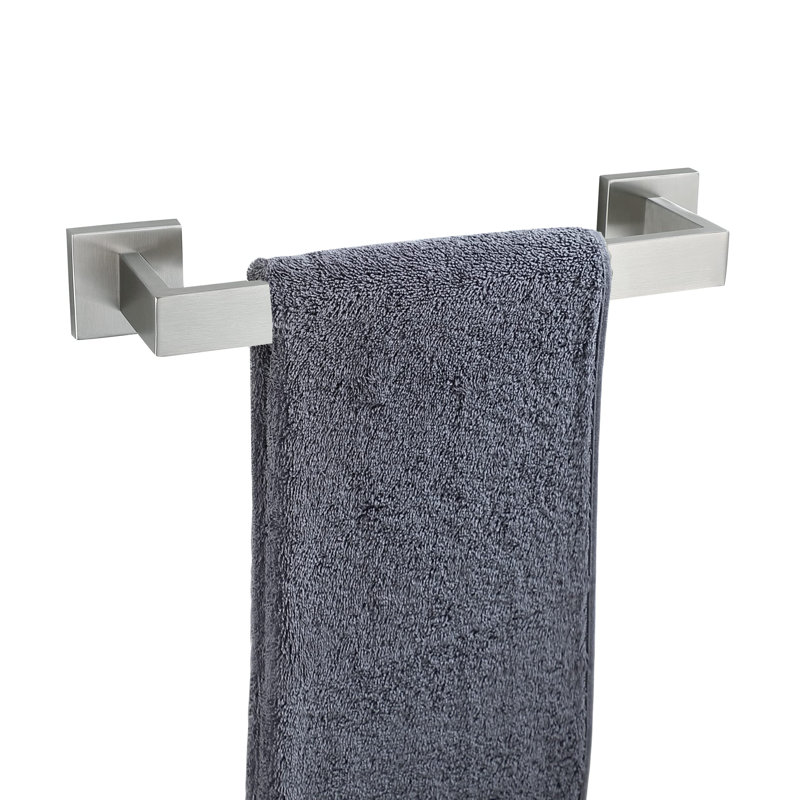 Porte-serviettes mural 17,52 po, L 17,51 po x l 3,15 po x P 2,17 po, Nickel brossé