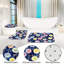 Ensemble de 3 tapis de salle de bain multicolores pissenlit pour décoration bohème