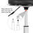 Bendina Rolling Swivel Salon Stool Height Adjustable Spa Massage Stool with Backrest  