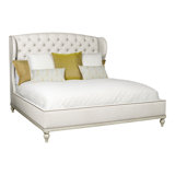 Emma King Tufted Upholstered Low Profile Panel Bed