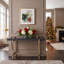 Holiday Floral Arrangement with Hydrangeas, Evergreen and Berries