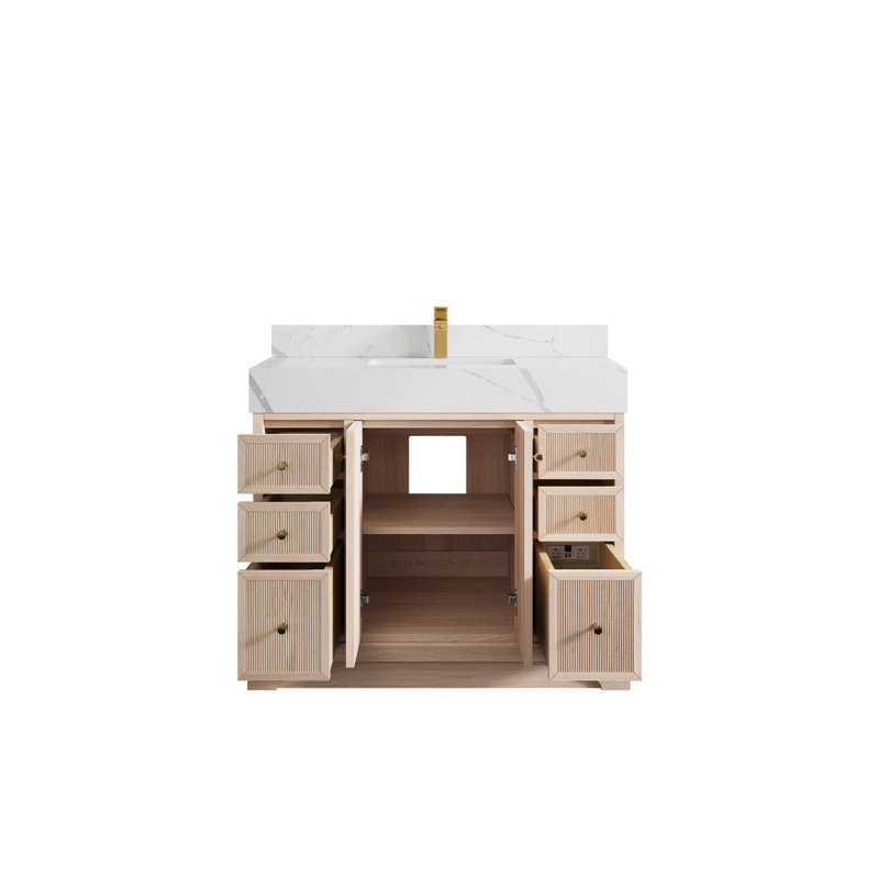 Ensemble de meuble-lavabo simple 42 po Akem, Calacatta Laza