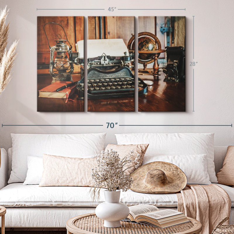 «Antiques», 3 pièces, H 28 po x l 45 po