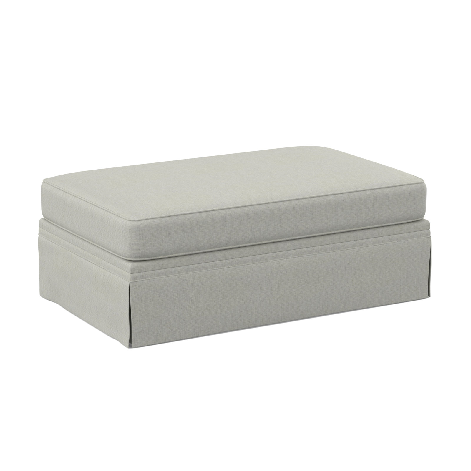 Shelby 47" Ottoman, Drusky Moonglow Sustain® Basketweave
