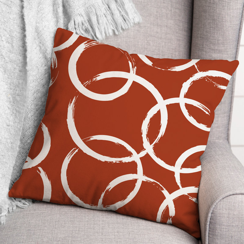 Coussin décoratif intérieur / extérieur, Orange / Rouge