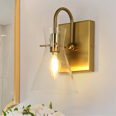 1-Light Modern Hourglass Wall Sconce 