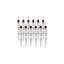 Snowman Icicle Ornament  Set of 12  1.5" x 1.5" x 7''  White/Black