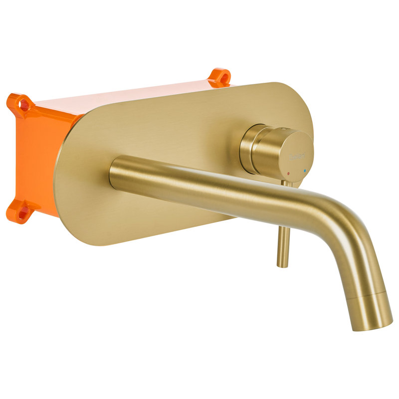 Wall Mounted Basin Mixer Tap Brass, Gold
