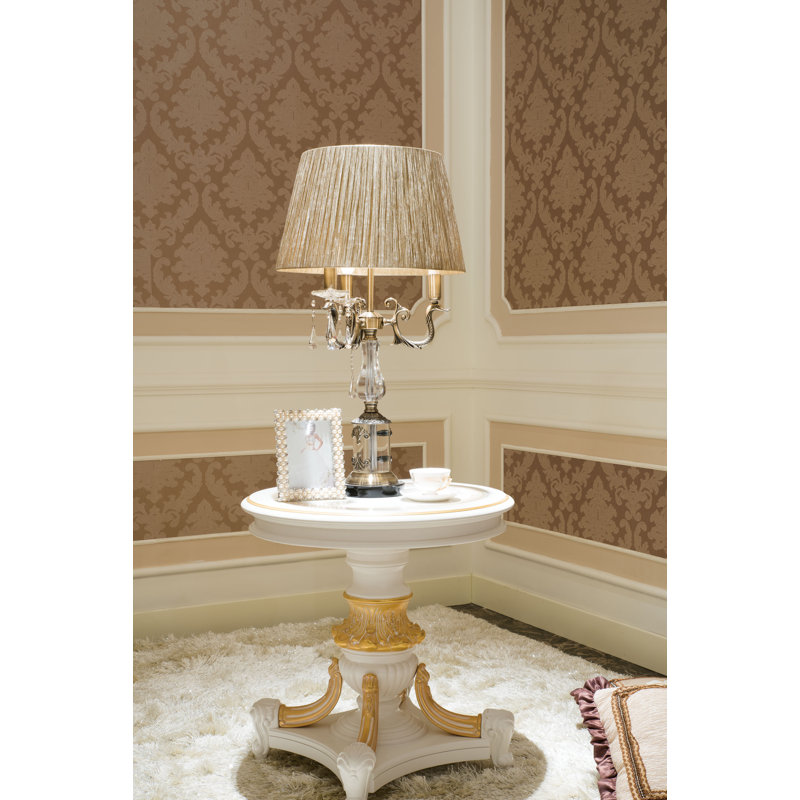 Solid Wood End Table, White