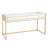 SlayStation Addison Modern Makeup Storage Table Desk with 3 Drawers Entryway and Gold Frame