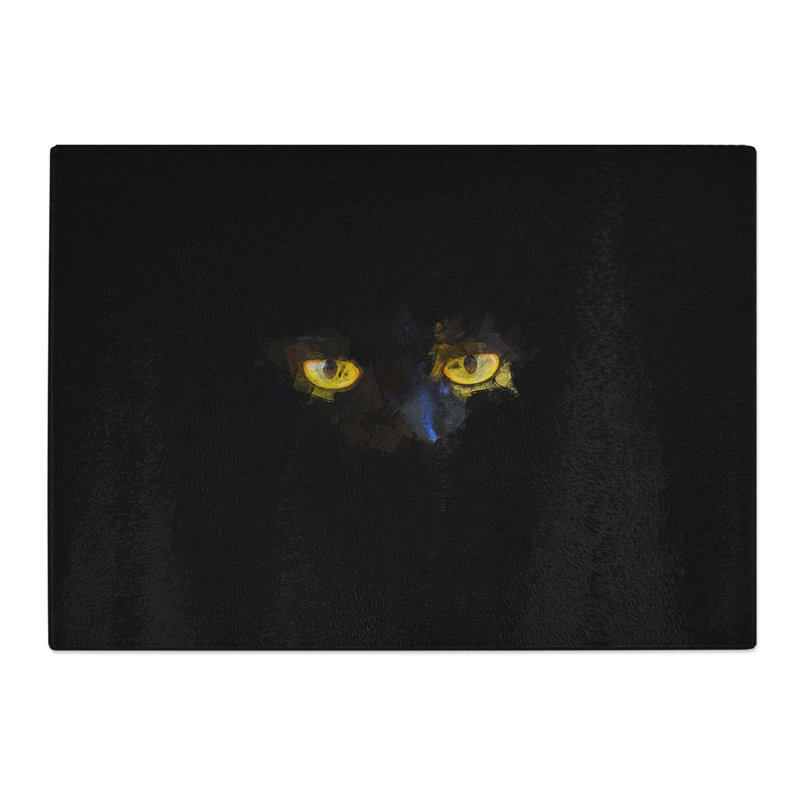 Glass Eyes of A Cat in Abstract Chopping Board, 28.5 cm W x 20 cm L