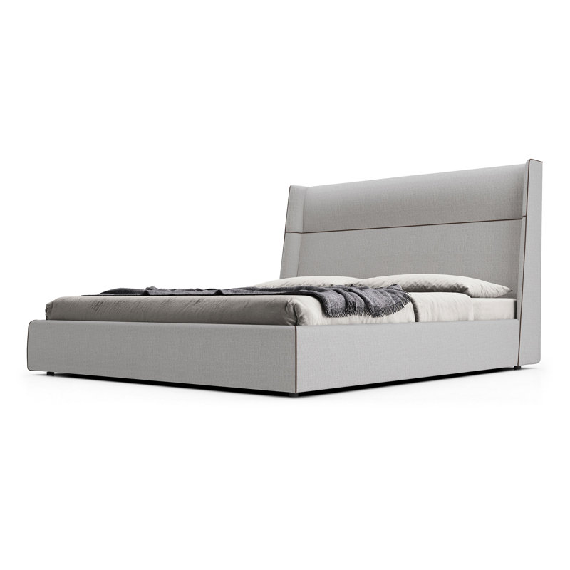Glennon Upholstered Sleigh Bed, Queen, Gris