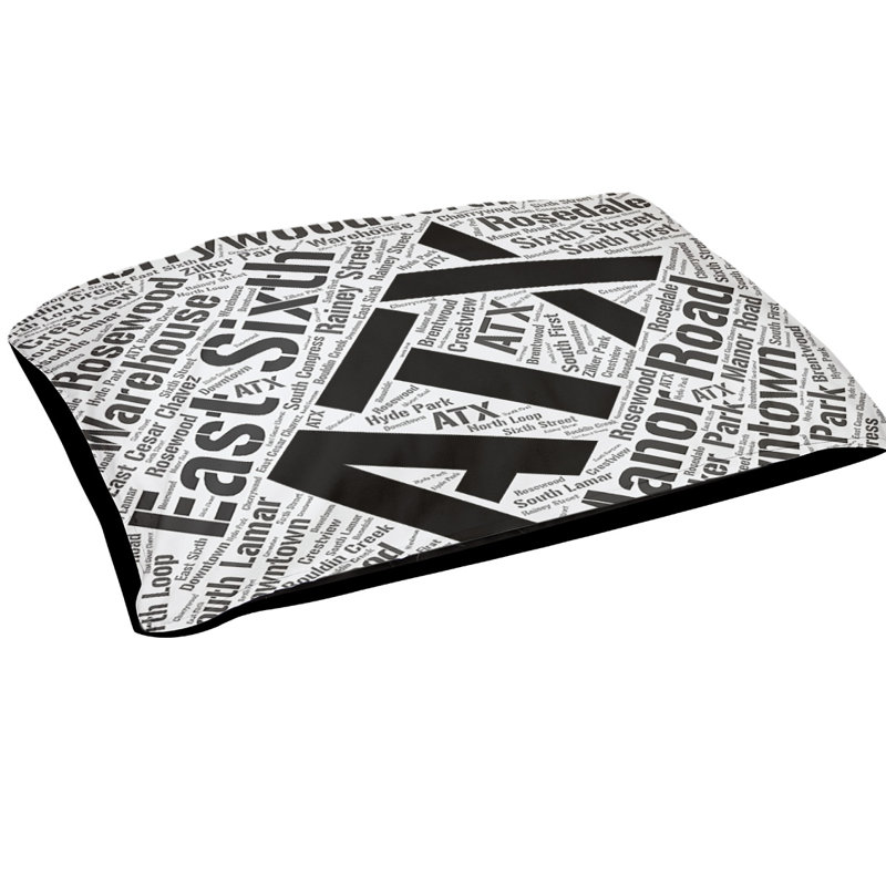 Oreiller rectangulaire designer, Grand L 50 po x l 40 po, Noir, Austin