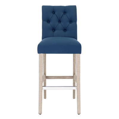 Wren Upholstered Counter Stool with Solid Wood Frame