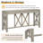 U_Style 60''Acacia Veneer Console Table With 4 Spacious Drawers-874157986