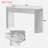 Modern Console Table With Oval Top, 2 Drawers And Fluted Design-843231694