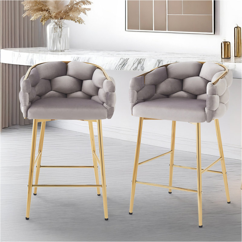 Tabouret de comptoir Siboney, Gris
