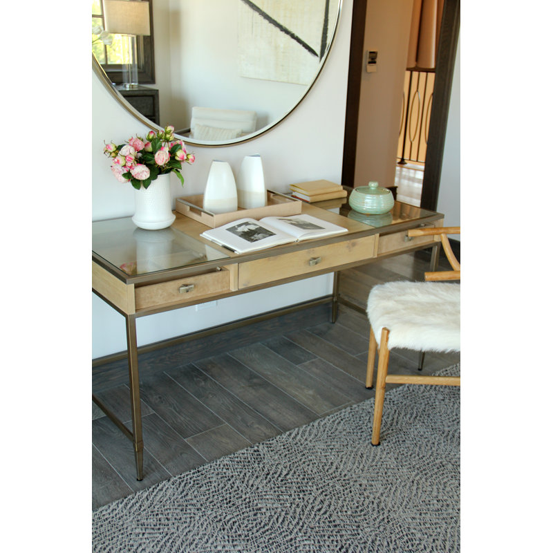 Woven Earth Wool Geometric Area Rug in Silver, Rectangle 10' x 14'