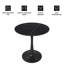 Table de salle à manger ronde Bristol 24 po avec plateau en pierre frittée et base en acier inoxydable-838330860-837977066