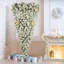 ? Décoration de Noël? Arbre de Noël à l'envers de 6 pi avec flocage blanc, 360 lumières DEL chaudes et 8 décorations en forme d'étoile dorée
