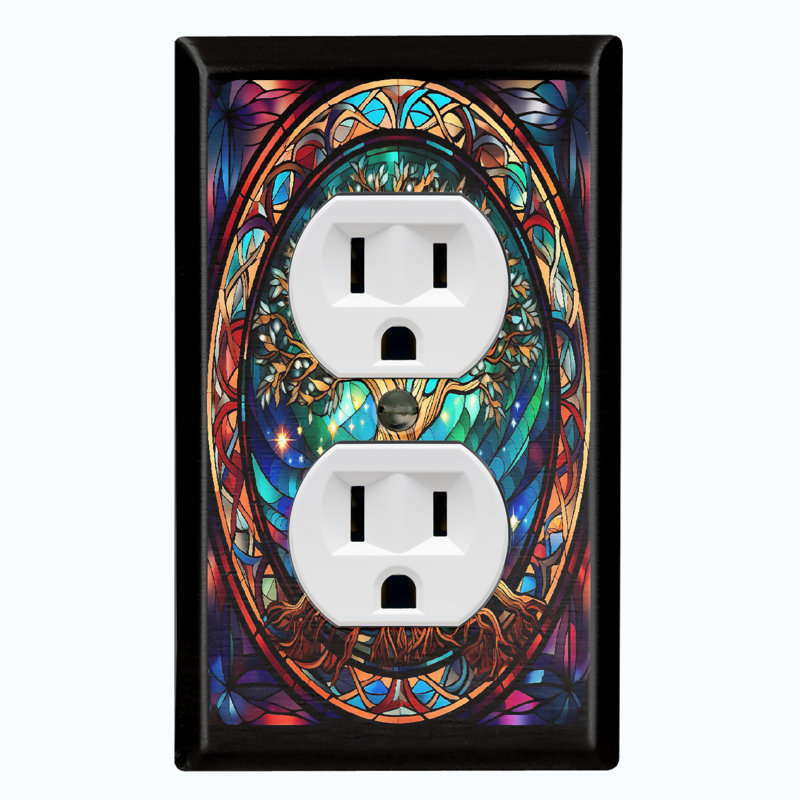 Christmas Festive Tree Lights 1 - Gang Toggle Light Switch Standard Wall Plate