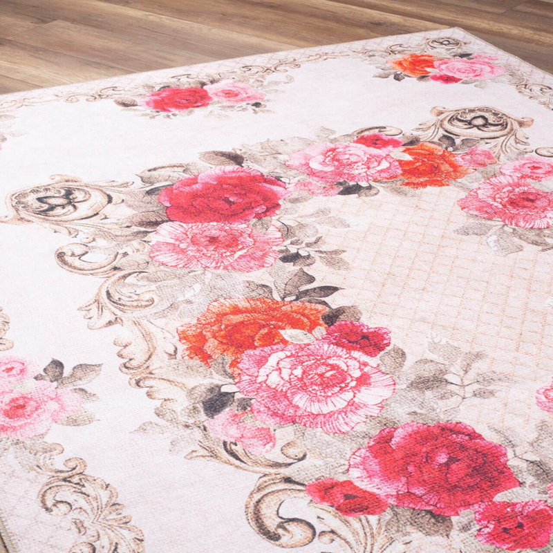 Premium Machine Washable Carpet, 4.6 x 6.2 Feet, 100% Polyester, 1850 g/m² | Pile Height: 0.2 Inches | Eco-Friendly Recycled Poly Cotton Underside | Perfect for Living Room, Bedroom, and High-Traffic Areas