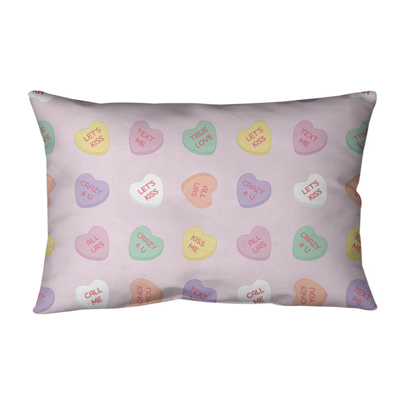 Coussin lombaire 14 po, Mauve / rose clair / rouge