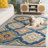 Deacon Damask Hand Tufted Wool Navy Area Rug-1683876406