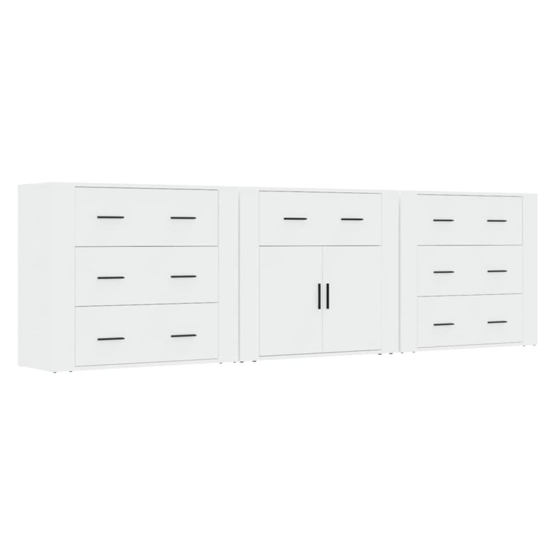 Tidioute 33 Cm Wide 7 Drawer Sideboard, White