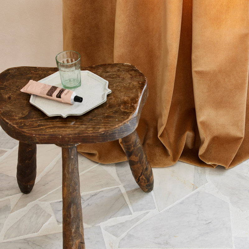 Dario Room Darkening Curtain Single Panel, 137 x 280cm, Brown