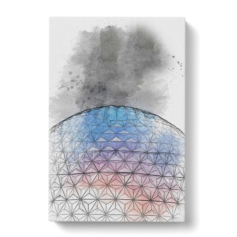 Colours Of Epcot In Florida In Abstract - Wrapped Canvas Print, 91cm H x 60cm W x 3cm D