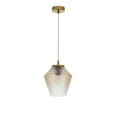 1 - Light Brass Gold Unique/Statement Pendant