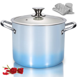 Mainstays 12-qt Stainless Steel Stock Pot with Metal Lid