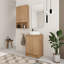 Ensemble de meuble-lavabo simple 20 po avec comptoir en céramique et armoire murale 24 po Bellmead-1201646949