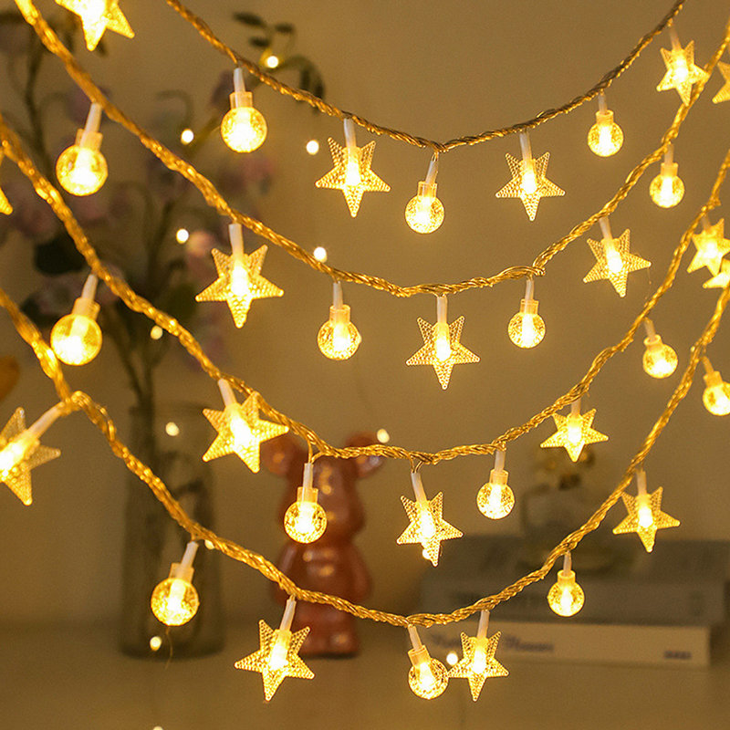 Guirlande de 9,84 pi, lumière décorative USB à DEL 20 pi blanc chaud, convient aux jardins, Noël, mariages, fêtes