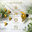 Set Of 6 Painted Metal Bees