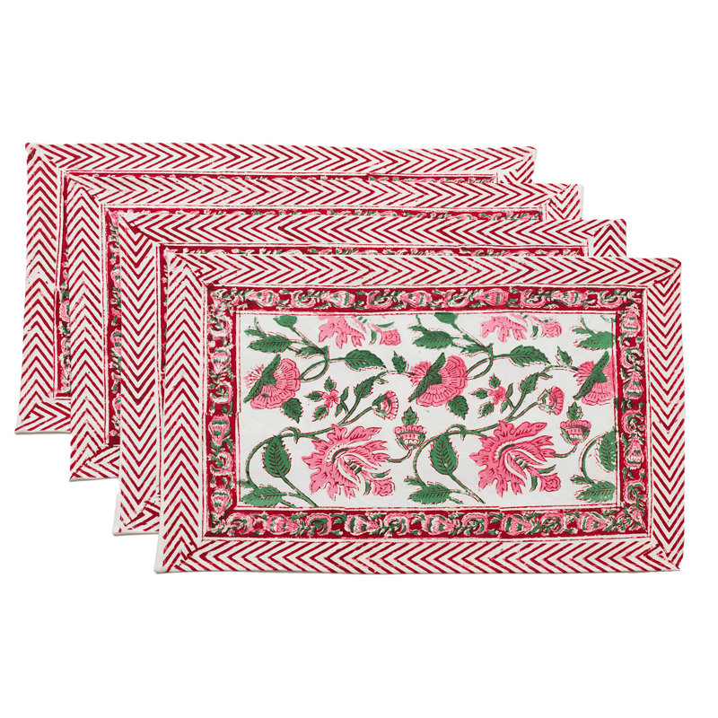 Pretty Cotton Floral Rectangle Placemat