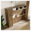 Lit escamotable double avec garde-robe, tiroirs et tablettes ouvertes