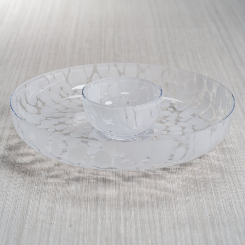 Birch Lane™ Kel Glass Chips And Dip Platter
