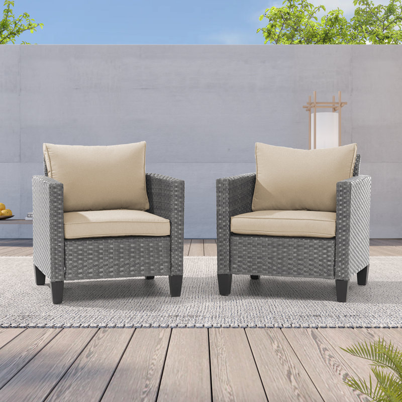 Chaise de patio avec coussins , Beige