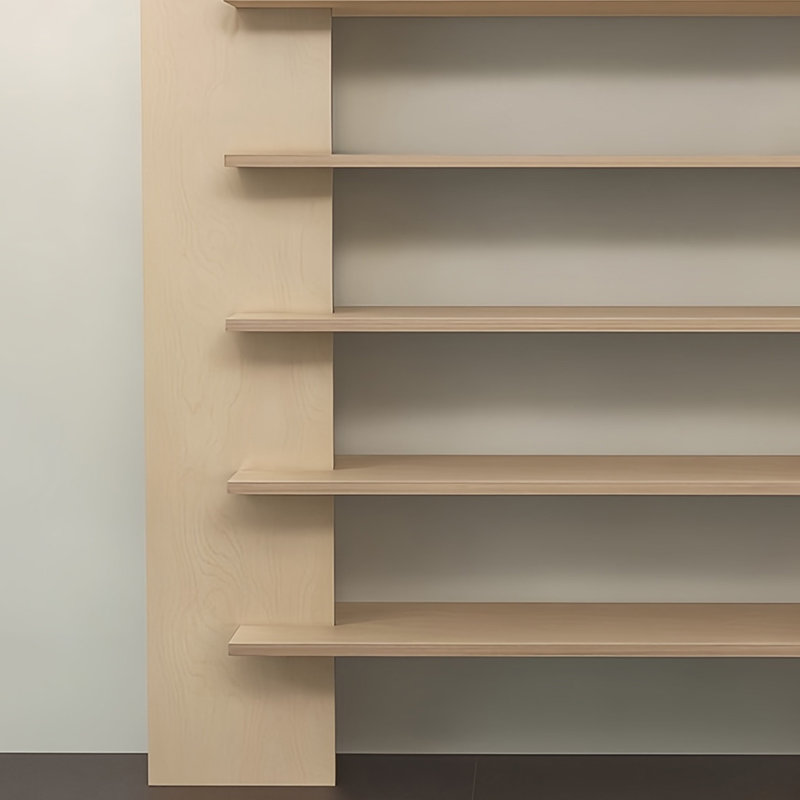 Bibliothèque durable et tendance, Burlywood, (5 tablettes) H 70,8 po x l 47,2 po x P 15,7 po