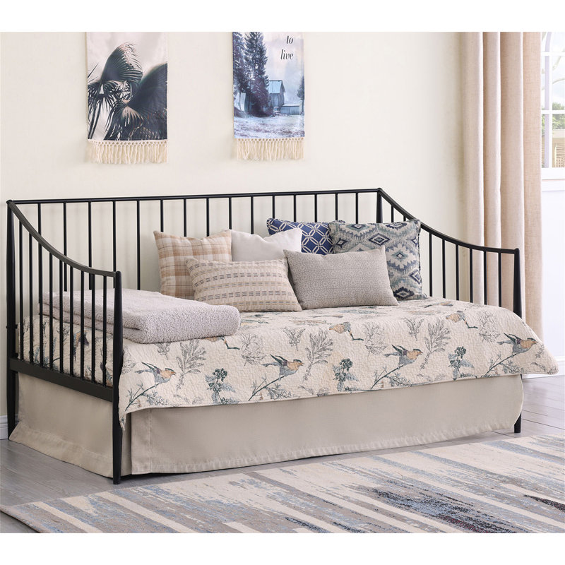 Jeremy Matte Black Metaldaybed Bed Frame