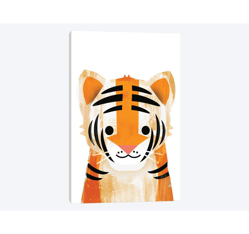 « tiger », art sur toile, H 26 po x l 18 po x P 1,5 po, Toile tendue, Pas de tapis