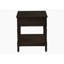 Table d'appoint, 2 niveaux, table de bout, table d'appoint, carré, table de chevet, chambre à coucher, lampe, placage brun, traditionnel
