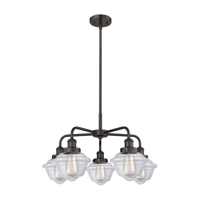Grourke 5 - Light Glass Dimmable Chandelier