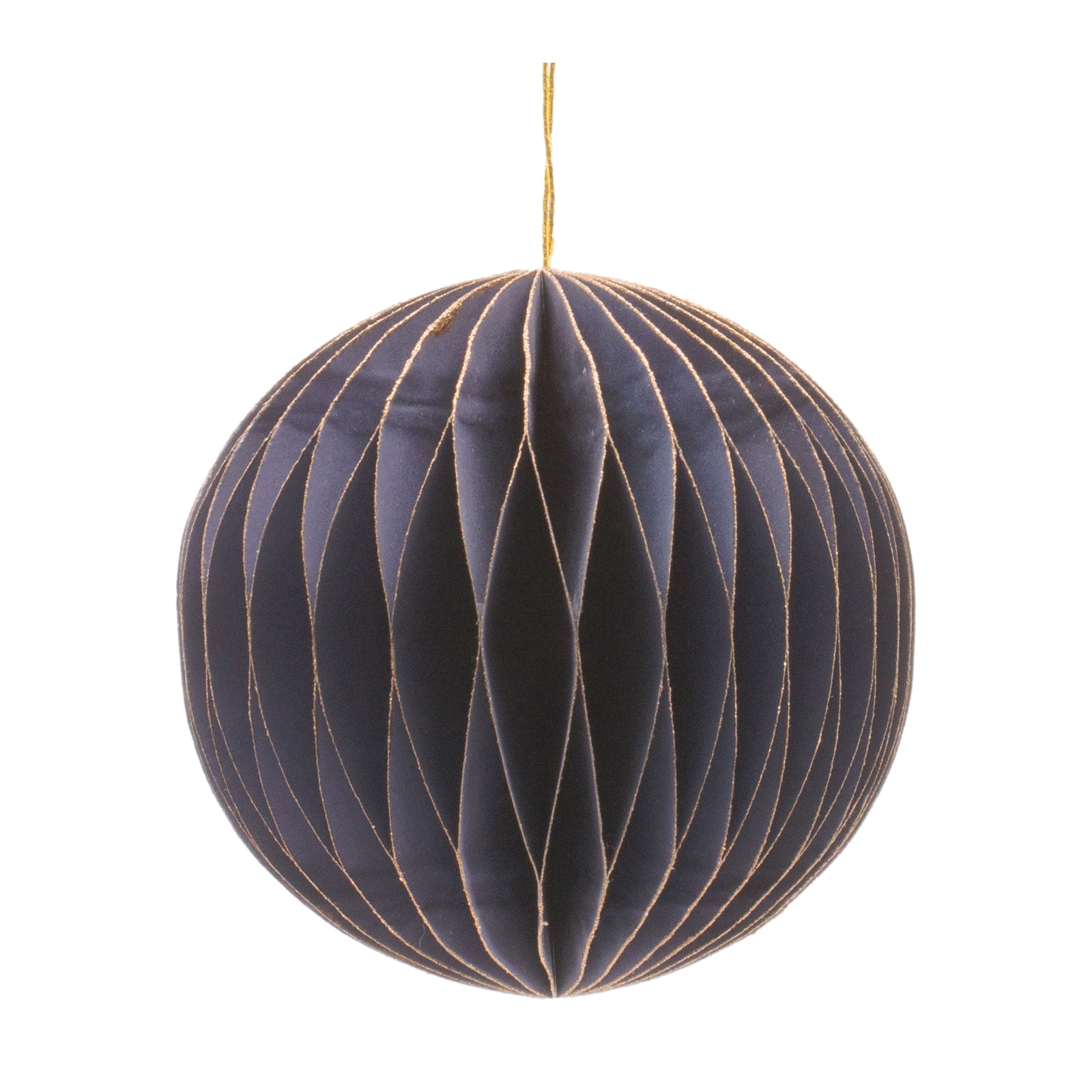 Round Paper Ornament Set of 12, Dark Blue