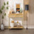 Retro Entryway Console Table With Two Drawers - Striking Geometric Design Hallway-984398052