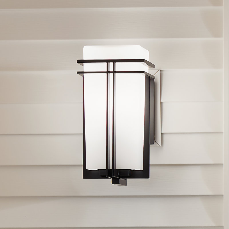 Modena 17.25" 1-Light Black Outdoor Wall Lantern