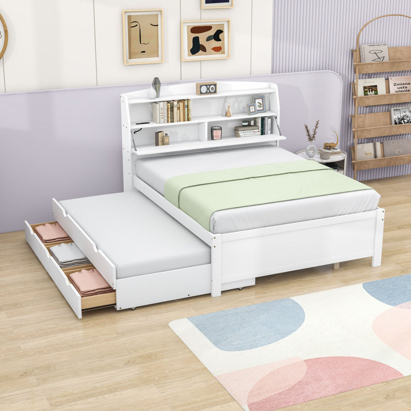 Lit avec rangement Izquierdo, Simple, Gris