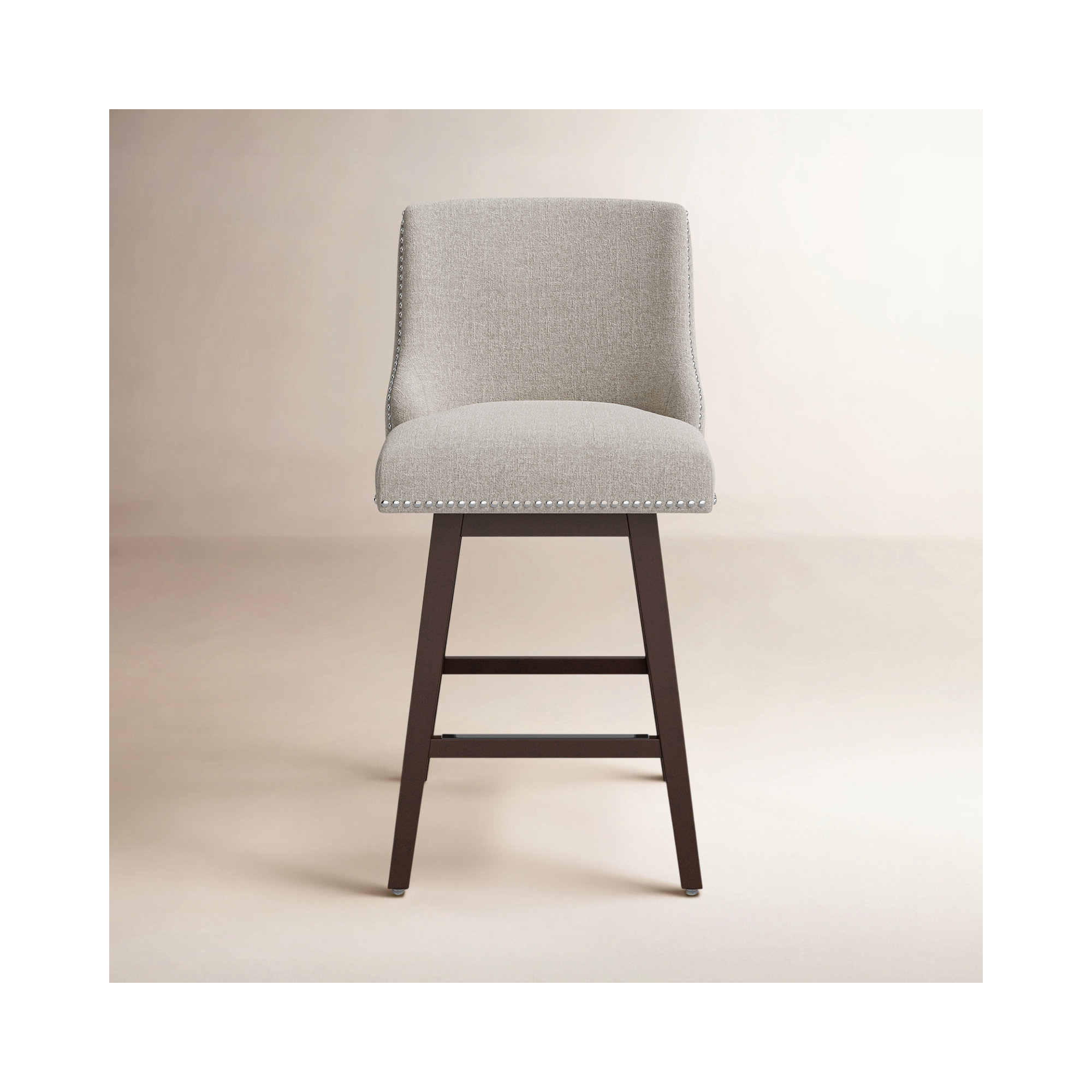 Orbay Swivel 26" Counter Stool, Nathan Ginger Tweed